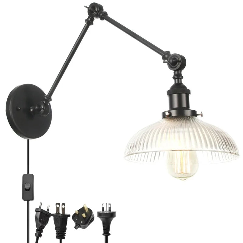Swing Arm LED Wall Lights Industrial Loft Home Decor Bedroom Luminaire
