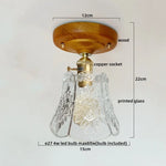 Walnut Copper LED Ceiling Light Modern Home Lighting Luminaria