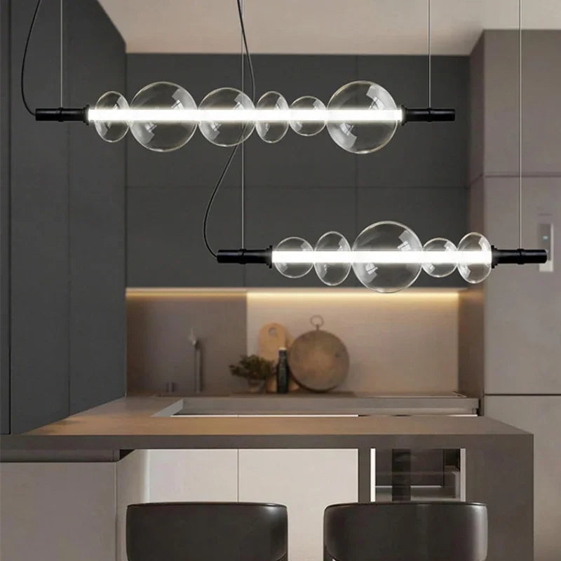 Modern Glass LED Pendant Light for Living and Dining Room Bedroom Chandelier