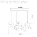 Milky Glass Globes LED Pendant Lights for Dining Room, Modern Luminarias LED Hanging Lamp