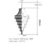 Crystal Luxury Chandelier for Hotel Lobby, Living Room, Villa Decor