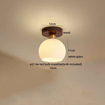 Wood Glass LED Ceiling Lights Modern Luminaria De Teto for Home Décor
