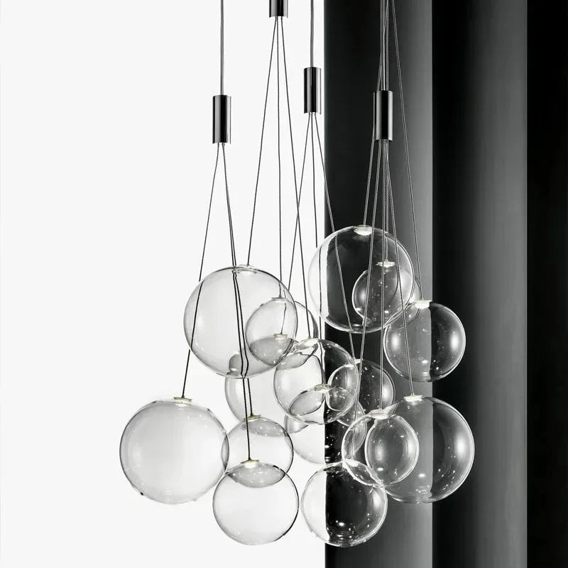 Glass Ball LED Pendant Lamps: Stylish Lighting for Kitchen, Bedroom, Living & Dining Room