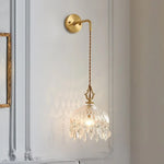 Crystal Glass LED Wall Sconce - Luxury French Stair Light for Home Decor