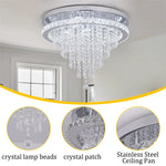 K9 Crystal LED Chandelier Luxe Smart Ceiling Lamp Pendant Light