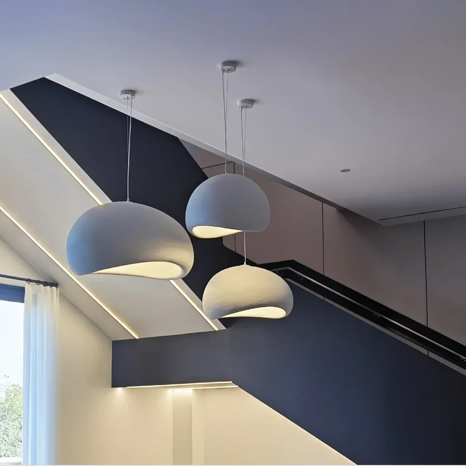 Wabi-Sabi Resin Suspension Chandelier for Living Room Bedroom - Ceiling Hanging Lamp