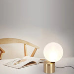Glass Ball Table Lamp for Bedroom Study Hotel, Nordic Modern Decorative Bedside Light