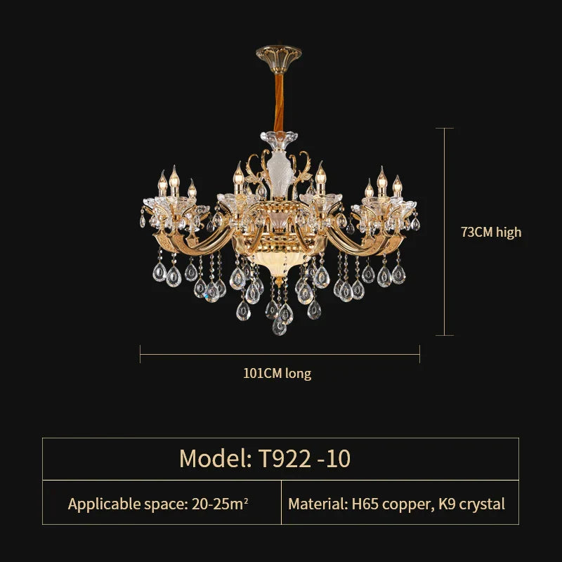 Elegant Crystal Chandelier for Living Room, Dining Room, and Bedroom