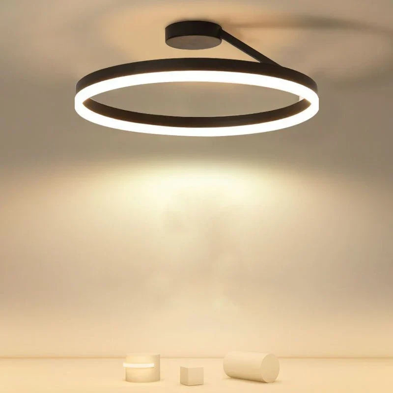 Scandinavia Ring Ceiling Chandelier Dimmable Pendant Light for Living Room