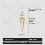 Crystal Chandelier: European Villa Hotel Luxury Hollow Building Middle Floor Lighting