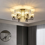 Luxury Crystal Ceiling Light for Living Room, Bedroom, Dining - Modern and Simple