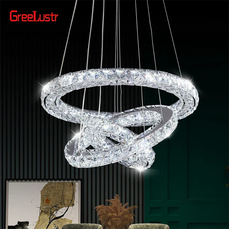 Crystal Pendant Chandeliers Modern Nordic Style Dining Room Living Room Lighting