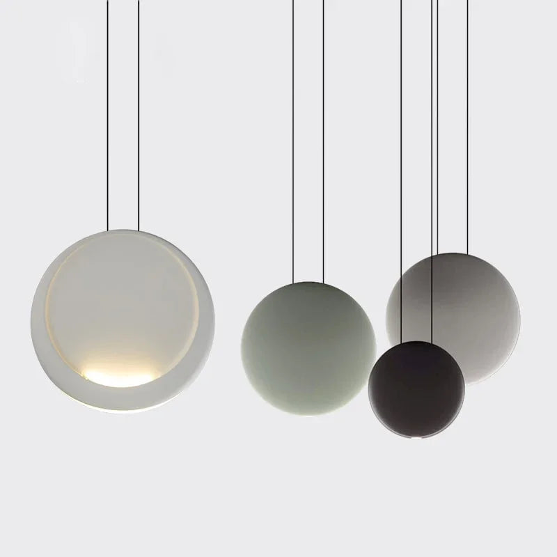 Nordic Bar Modern LED Pendant Light Resin Lustre Dining Room Hanging Lamp