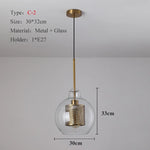 Nordic Glass Pendant Light for Kitchen Coffee Bar Dining