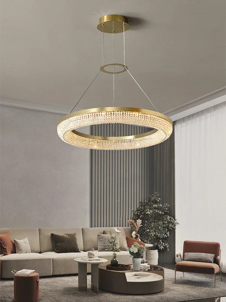 Luxury LED Ring Light Chandelier for Dining Room Décor