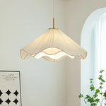 Nordic Fabric LED Chandelier Modern White E27 Pendant Lights Dining Room Art Decor