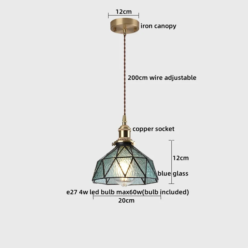 Ceramic Copper LED Pendant Lamps Modern Hanging Light Fixtures