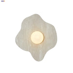 Stone LED Wall Light Fixture Modern Luxury White Glass Wall Lamp