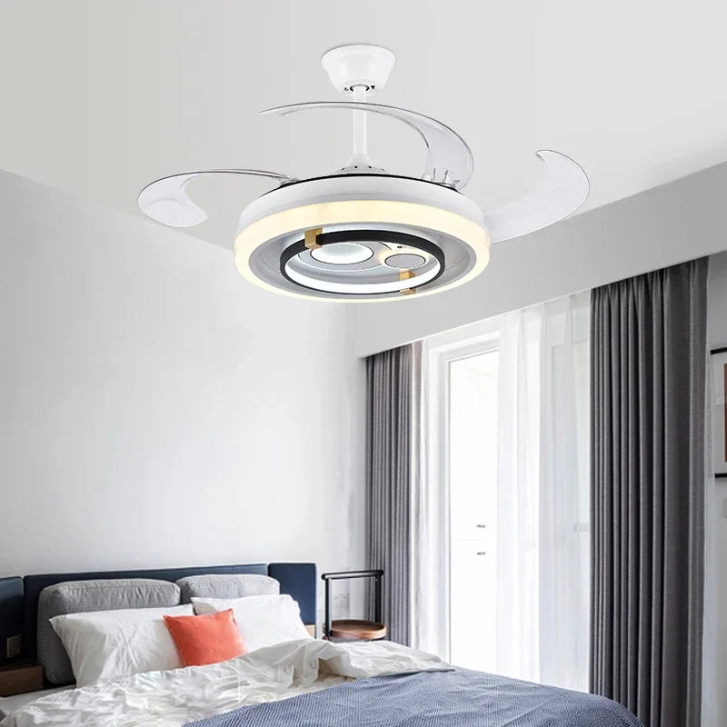 Smart Ceiling Fan Light with Remote Control Silent Design