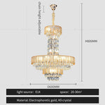 Crystal Chandelier: Postmodern Multi-layer Luxury for Living Room, Hotel Lobby, and Villa