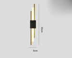 Gold Tube Wall Sconce Iron Acrylic Modern Bedroom Living Room Lamps