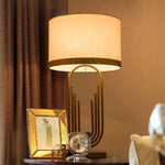 Brass Table Lamp: Modem Luxury Antique Gold Lighting for Home Decor & Office Room