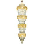 Elegant Crystal Hollow Long Chandelier for Duplex Living Room and Stairwell