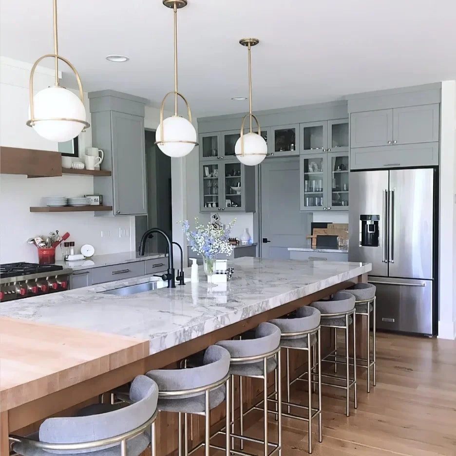 Glass Globe Pendant Light for Kitchen Dining Room - Nordic Design