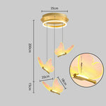 Butterfly LED Chandelier for Duplex Villa Living Room Romantic Wedding Decor