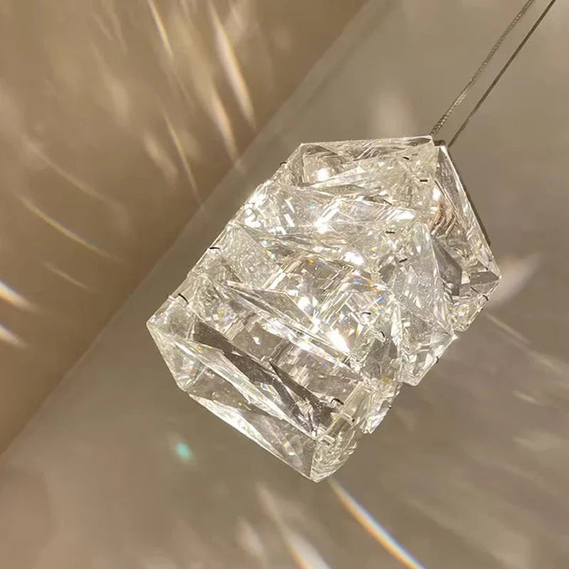 Crystal Pendant Chandelier: Elegant Ceiling Light for Bedroom Living Room Home Decor