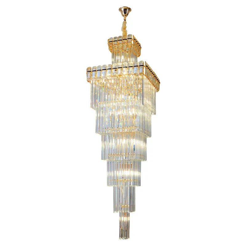 Nordic Duplex Villa Crystal Chandelier for Luxury Spaces