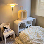 Glass Shade LED Floor Lamp for Living Room, Bedroom - Nordic Minimalist Retro Style
