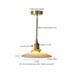 Afralia™ Cream Glass LED Pendant Brass Hanging Lamp for Kitchen Restaurant Living Room