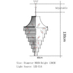 Crystal Luxury Chandelier for Hotel Lobby, Living Room, Villa Decor