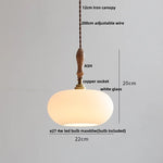 Wood Ash LED Pendant Light - Adjustable Nordic Modern Hanging Lamp