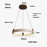 Trendy Stone Wood Chandelier for Foyer & Dining Room