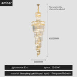 Crystal Spiral Chandelier Duplex for Modern Spaces