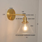 Nordic Modern LED Glass Wall Light Fixture for Bedroom, Living Room, Porch