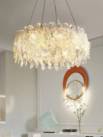 Luxury Crystal LED Round Ceiling Chandelier: Modern Bedroom & Living Room Pendant