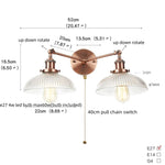 Vintage Loft Art Glass Wall Lamp - LED Study Aisle Bedside Light