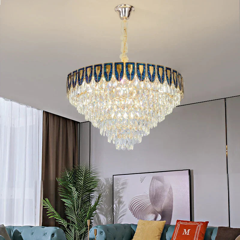 Crystal Chandelier LED Light Modern Luxury Designer for Main Living Room & Hotel