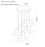 Milky Glass Globes LED Pendant Lights for Dining Room, Modern Luminarias LED Hanging Lamp