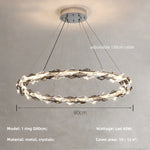 Crystal Chandelier Pendant Light - Dimmable Modern Luxury LED Chrome Luminaria
