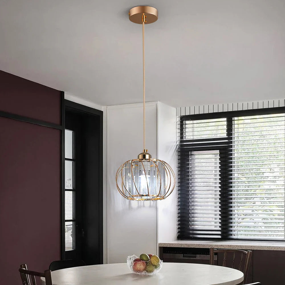 Crystal Chandelier Lantern Pendant Light Fixture for Modern Home Décor