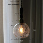 Afralia™ Clear Glass LED Pendant Lamp for Dining Coffee Restaurantr Aisle - Modern Nordic Design