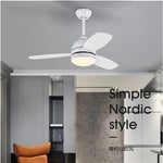 42" Wood Blades Ceiling Fans Light with AC Motor, Remote Control