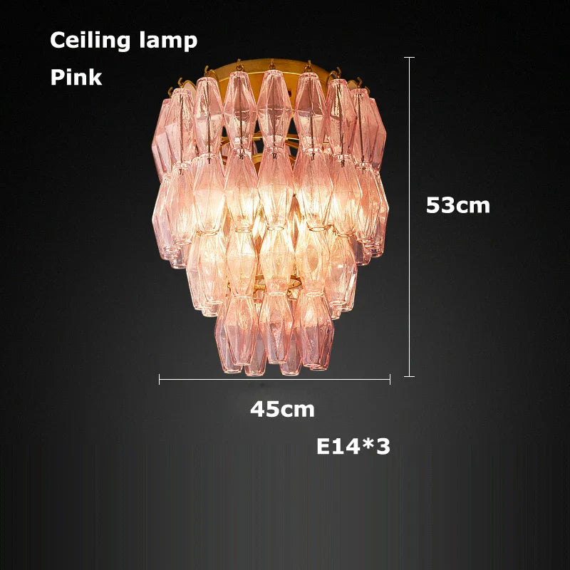 Glass Art LED Chandelier for Living Room