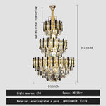 Crystal Loft Chandelier: Modern Luxury Pendant Light for Living Room or Hotel Lobby