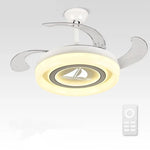 Modern Minimalist LED Ceiling Fan Light with Remote Control