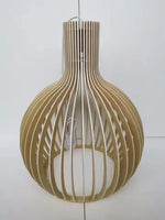 Wooden Bird Cage Pendant Lamp - Nordic Ceiling Hanging Light for Dining Room